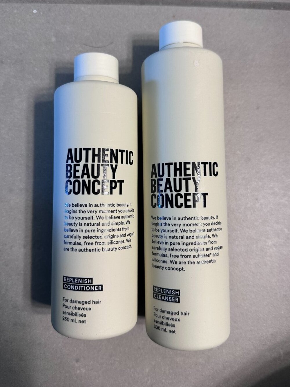 Authentic Beauty Concept Replenish Cleanser and Conditioner NEW